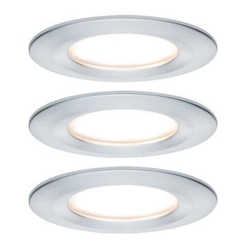 Paulmann 93897 - SET 3x LED/6,8W IP44 Lampada da incasso per bagno COIN 230V