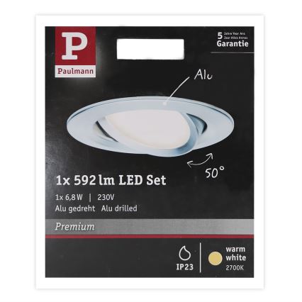 Paulmann 93898 - LED/6,8W IP23 Lampada da incasso per bagno COIN 230V