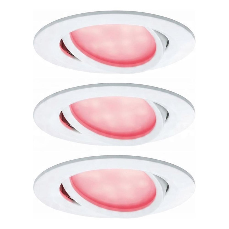 Paulmann 93940 -SET 3x LED RGBW/2W IP23 Lampada da incasso dimmerabile per bagni 230V