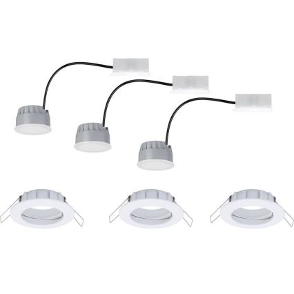 Paulmann 93956 - SET 3xLED/7W IP44 Lampada da bagno dimmerabile COIN 230V