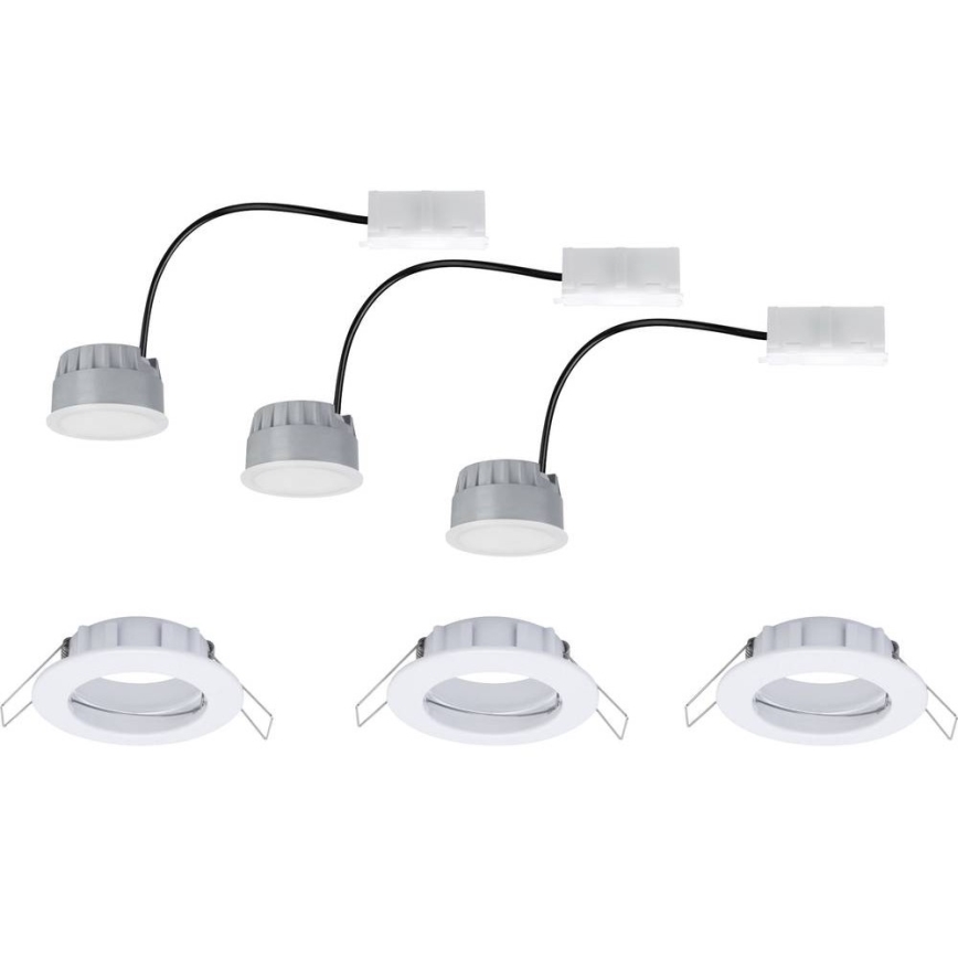 Paulmann 93956 - SET 3xLED/7W IP44 Lampada da bagno dimmerabile COIN 230V