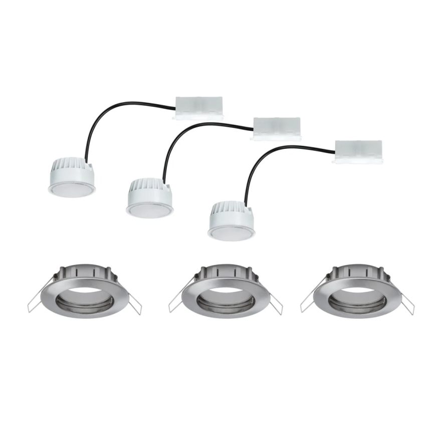Paulmann 93976 - SET 3xLED/6,8W IP44 Lampada da incasso per bagno COIN 230V