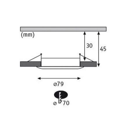 Paulmann 93976 - SET 3xLED/6,8W IP44 Lampada da incasso per bagno COIN 230V