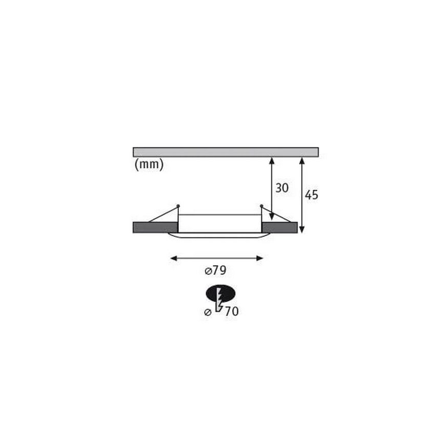 Paulmann 93976 - SET 3xLED/6,8W IP44 Lampada da incasso per bagno COIN 230V