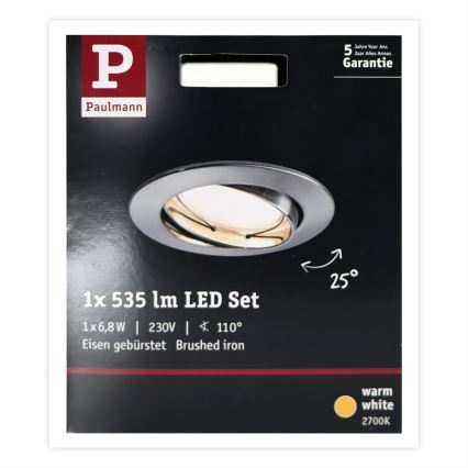 Paulmann 93979 - LED/6,8W IP23 Luce da incasso da bagno COIN 230V