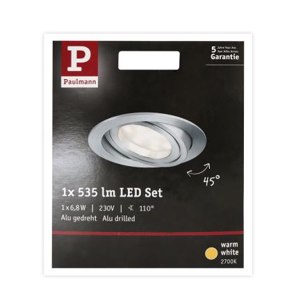 Paulmann 93983 - LED/6,8W IP23 Lampada da incasso per bagno COIN 230V