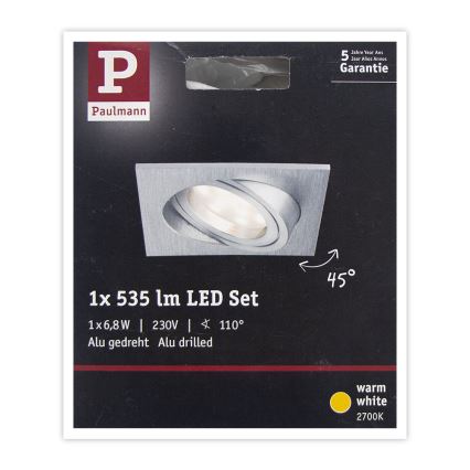 Paulmann 93985 - LED/6,8W IP23 Lampada da incasso per bagno COIN 230V