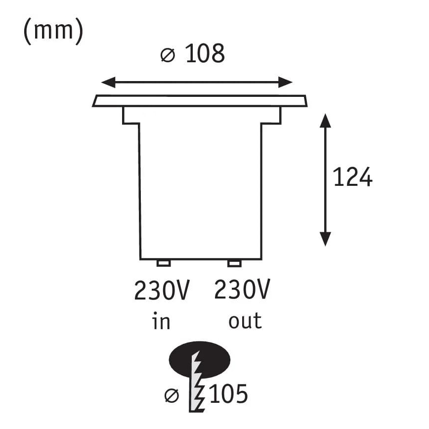 Paulmann 93992 - LED GU10/3,5W IP67 Faretto incasso da esterno SPECIAL 230V