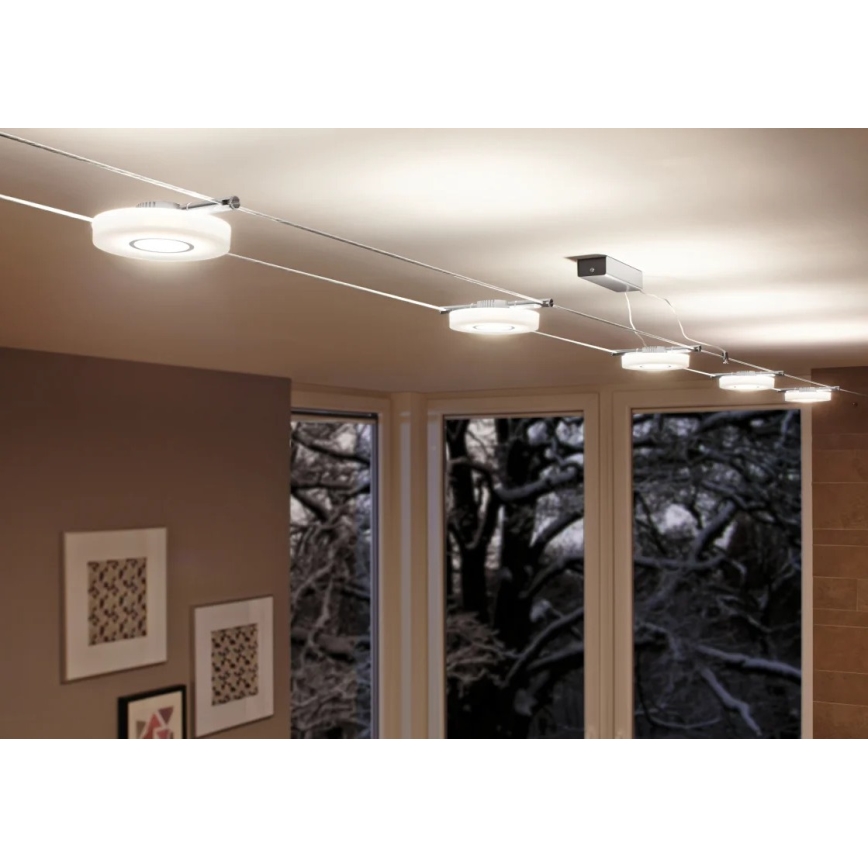 Paulmann 94090 - LED/4W Faretto per sistema di corde DISC 12V bianco