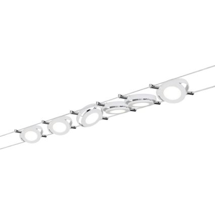 Paulmann 94106 - SET 6xLED/4W Faretto per sistema di corde ROUNDMAC 230V bianco