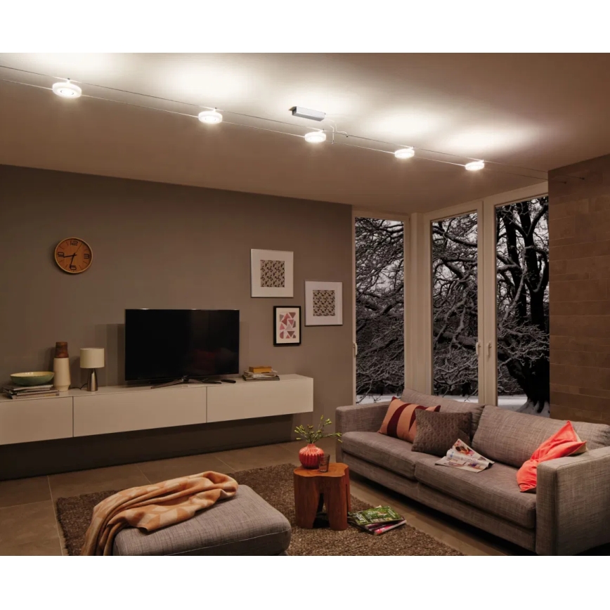 Paulmann 94109 - SET 5xLED/4,3W Sistema a cavo completo MAC 230V bianco