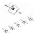 Paulmann 94134 - SET 5x GU5,3/10W Sistema a cavo completo MAC 230V bianco