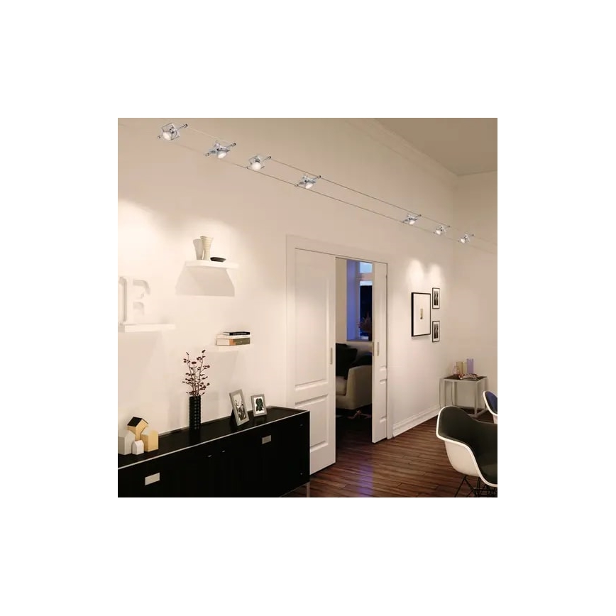 Paulmann 94134 - SET 5x GU5,3/10W Sistema a cavo completo MAC 230V bianco