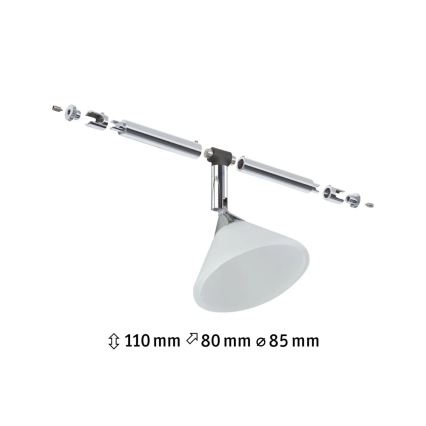 Paulmann 94138 - 1xGU4/10W Faretto per sistema a cavo COLMAR 12V bianco/cromo lucido