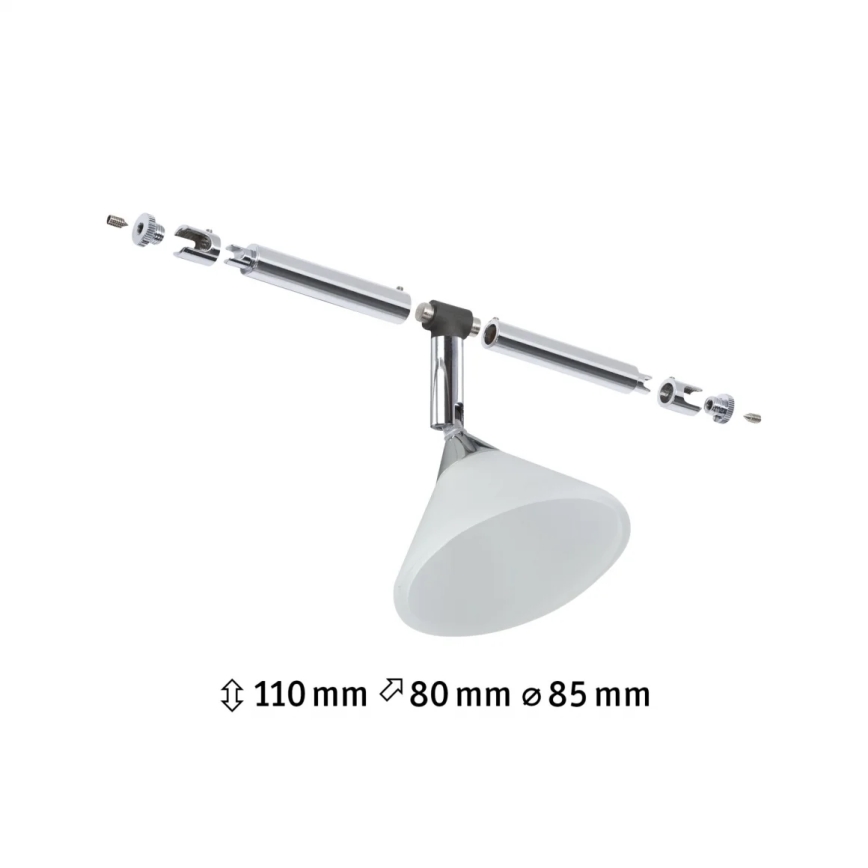 Paulmann 94138 - 1xGU4/10W Faretto per sistema a cavo COLMAR 12V bianco/cromo lucido