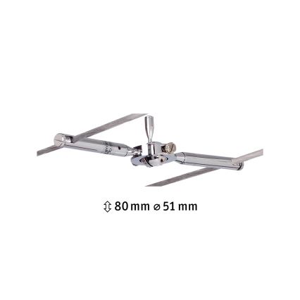 Paulmann 94147 - 1x GU5.3/10W Faretto per sistema a cavo TOGO 12V cromo opaco