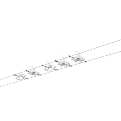 Paulmann 94149 - SET 5xGU5,3/10W Faretto per sistema a cavi TECH 230V bianco