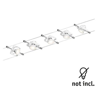 Paulmann 94149 - SET 5xGU5,3/10W Faretto per sistema di corde TECH 230V bianco