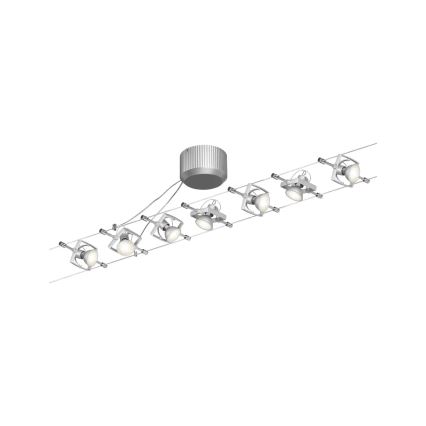 Paulmann 94152 - Set completo 7x GU5,3/10W, sistema a cavo MAC 230V, cromo opaco