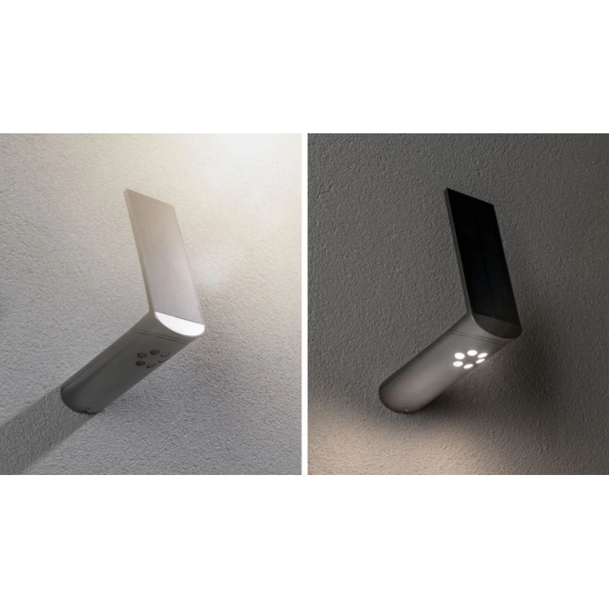 Paulmann 94261 - LED/1,2W IP44 Applique solare con sensore ILIAS 3,7V 1800 mAh