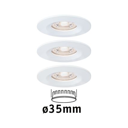 Paulmann 94299 - SET 3xLED/4W IP44 Lampada da incasso per bagno NOVA 230V