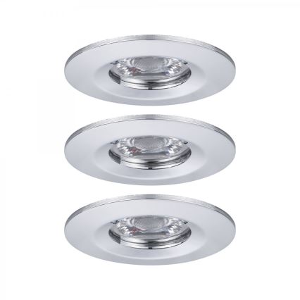 Paulmann 94303 - SET 3xLED/4W IP44 Lampada da incasso per bagno COIN 230V