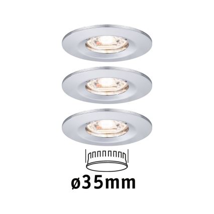 Paulmann 94303 - SET 3xLED/4W IP44 Lampada da incasso per bagno COIN 230V