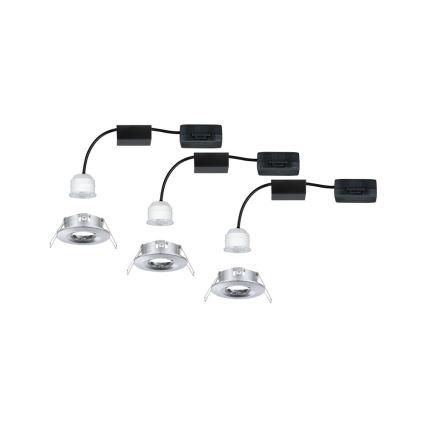 Paulmann 94303 - SET 3xLED/4W IP44 Lampada da incasso per bagno COIN 230V