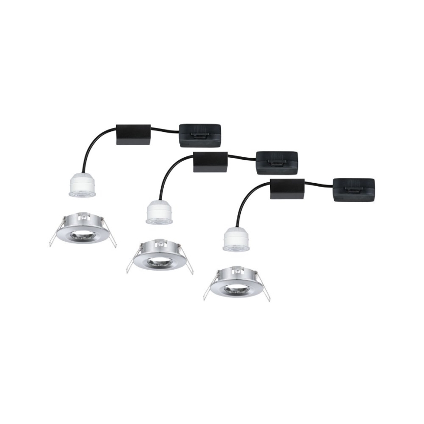 Paulmann 94303 - SET 3xLED/4W IP44 Lampada da incasso per bagno COIN 230V