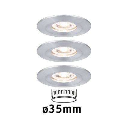 Paulmann 94305 - SET 3xLED/4W IP44 Lampada da incasso per bagno NOVA 230V