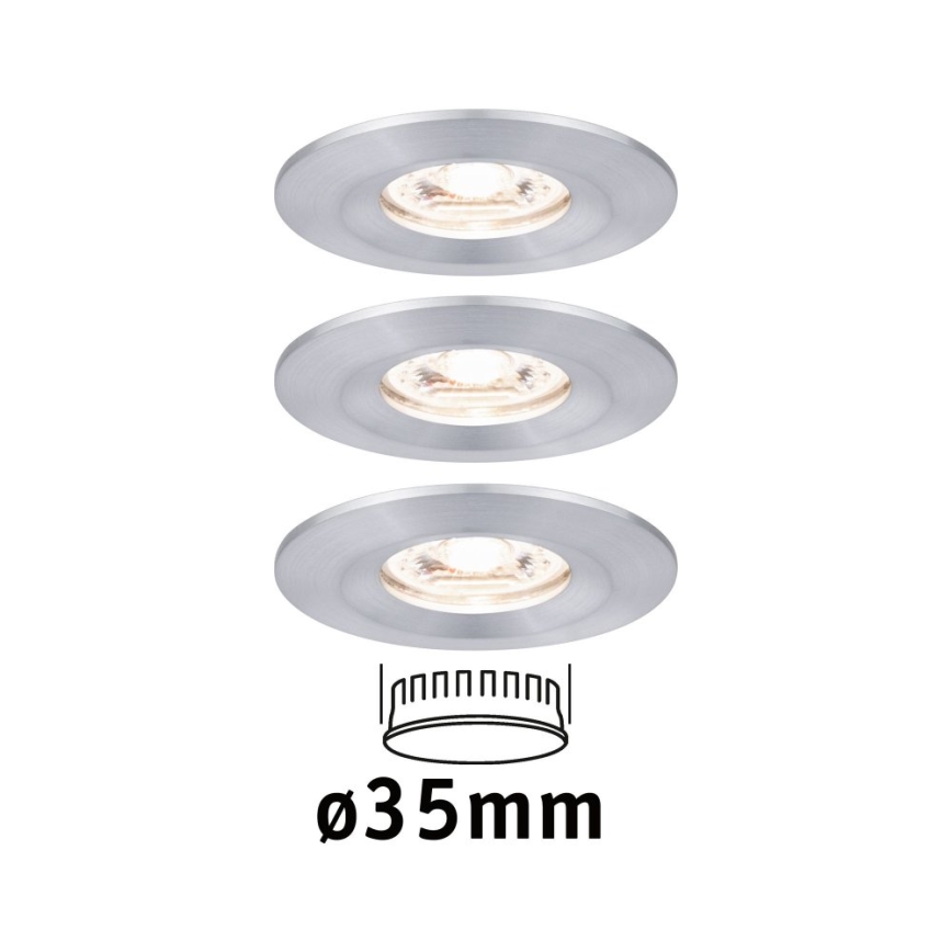 Paulmann 94305 - SET 3xLED/4W IP44 Lampada da incasso per bagno NOVA 230V