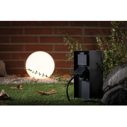 Paulmann 94313 - Multipresa verticale da esterno RIO 4Z SCHUKO 230V IP44