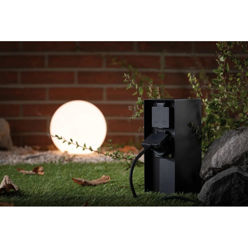 Paulmann 94313 - Multipresa verticale da esterno RIO 4Z SCHUKO 230V IP44