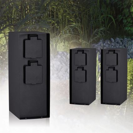 Paulmann 94313 - Multipresa verticale da esterno RIO 4Z SCHUKO 230V IP44