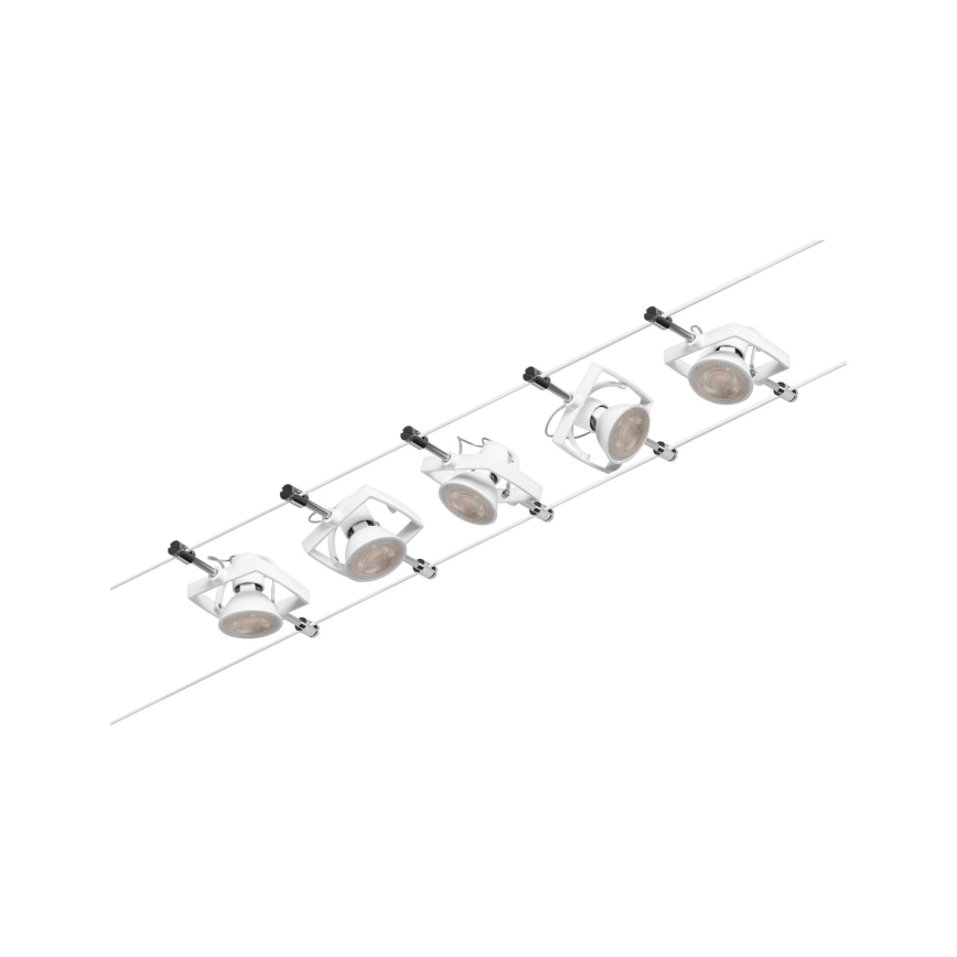 Paulmann 94432 - Set 5xGU5,3/10W Sistema completo a cavo MAC 230V bianco
