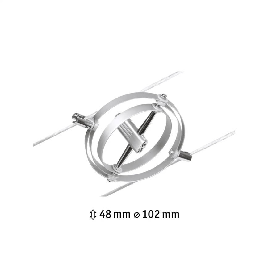 Paulmann 94437 - 1xGU5,3/10W Faretto per sistema a cavi CARDAN 12V, cromo satinato