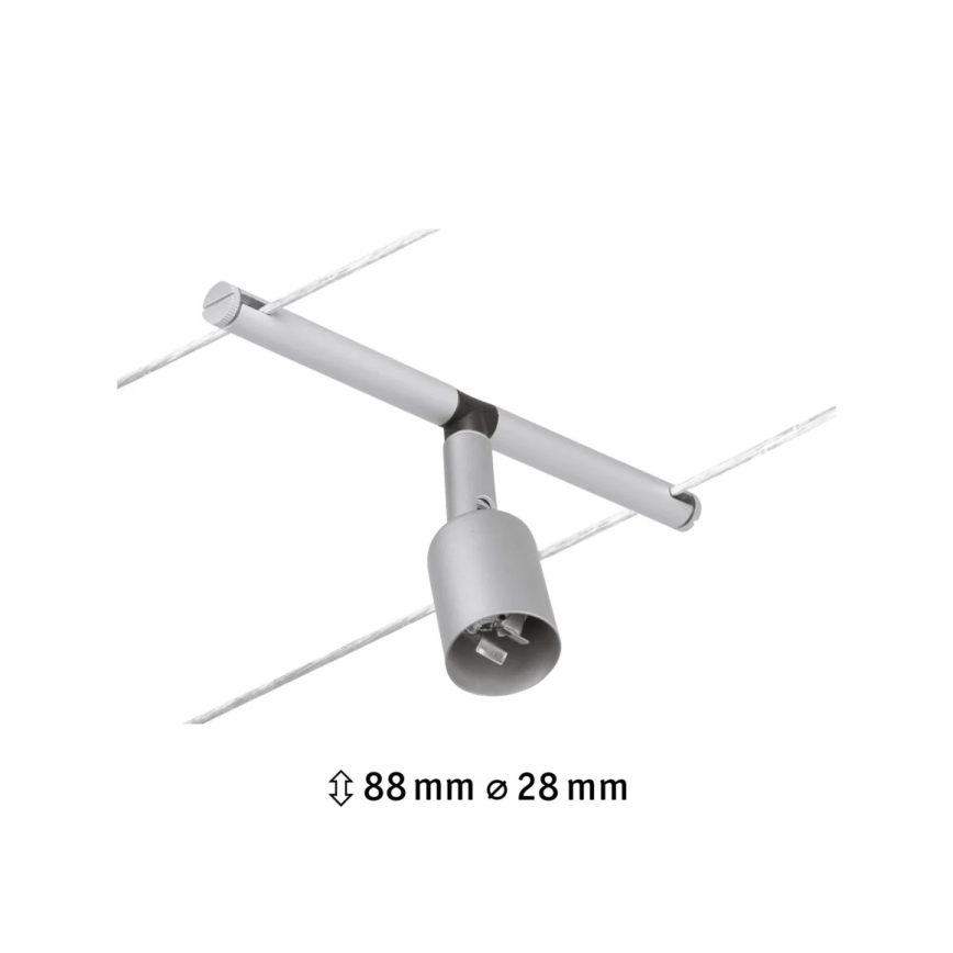 Paulmann 94443 - Faretto 1xGU5,3/10W per sistema a cavo SALT 12V, cromo satinato