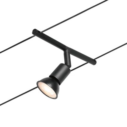 Paulmann 94446 - SET 5xGU5,3/10W Sistema a cavo completo SALT 230V nero