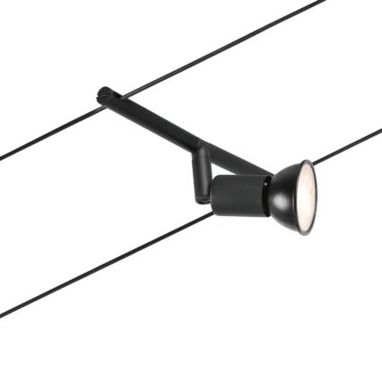 Paulmann 94446 - SET 5xGU5,3/10W Sistema a cavo completo SALT 230V nero