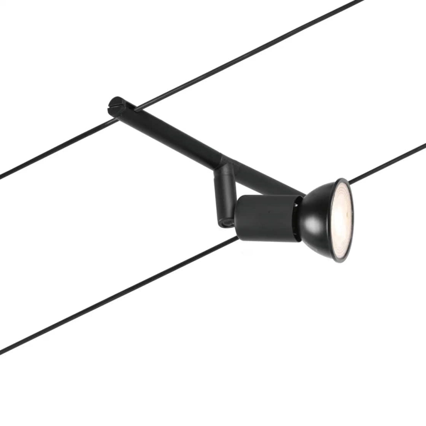 Paulmann 94446 - SET 5xGU5,3/10W Sistema a cavo completo SALT 230V nero