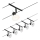 Paulmann 94450 - Set 5x GU5,3/10W Sistema completo a cavo SHEELA 230V nero