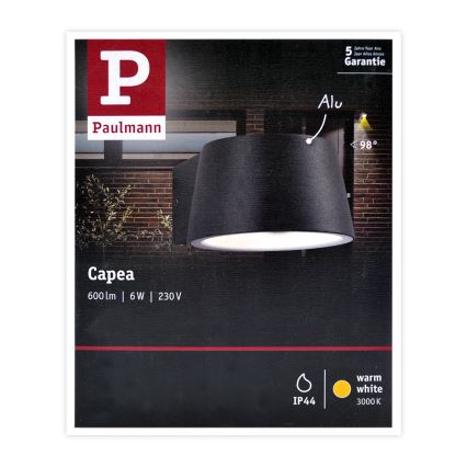 Paulmann 94452 - LED/6W IP44 Applique da esterno CAPEA 230V