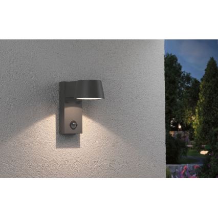 Paulmann 94453 - LED/6W IP44 Applique da esterno con sensore CAPEA 230V