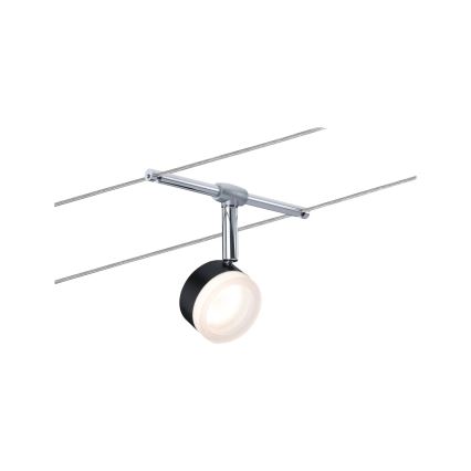 Paulmann 94457 - SET 5x LED da 4W Sistema completo a cavo CLEAR 230V nero/cromo lucido