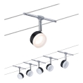 Paulmann 94457 - SET 5x LED da 4W Sistema completo a cavo CLEAR 230V nero/cromo lucido