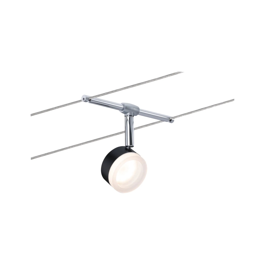 Paulmann 94457 - Set 5x faretti LED da 4W per sistema a cavo CLEAR 230V nero/cromo lucido