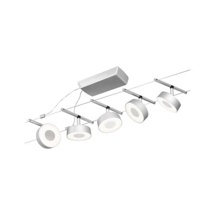 Paulmann 94475 - Set 5x LED/5W Sistema completo a cavo CIRCLE 230V cromo opaco