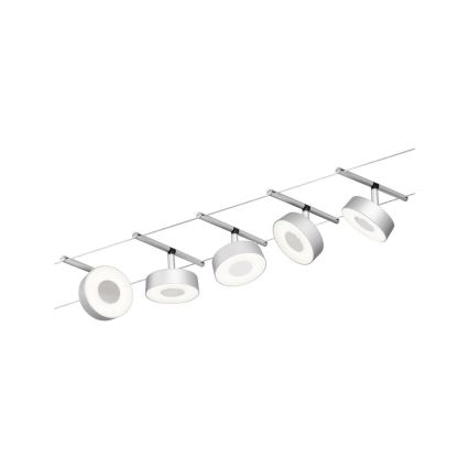 Paulmann 94475 - Set 5x LED/5W Sistema completo a cavo CIRCLE 230V cromo opaco