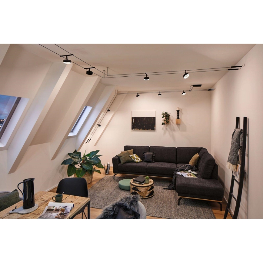 Paulmann 94479 - Kit 5xLED/5W Sistema completo a cavo CIRCLE 230V nero