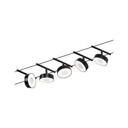 Paulmann 94479 - SET 5xLED/5W Faretto per sistema a binario CIRCLE 230V nero